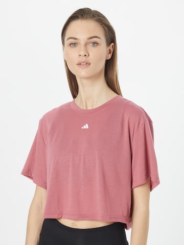 T-shirt fonctionnel 'Studio' ADIDAS PERFORMANCE en rose : devant