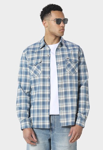 883Police Regular Fit Hemd 'Ellake' in Blau: Vorderseite