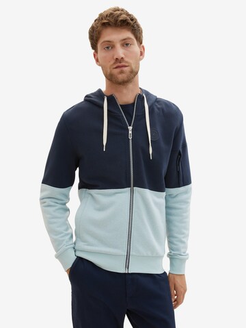 TOM TAILOR Sweatjacke in Blau