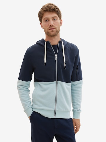 TOM TAILOR Sweatjacke in Blau