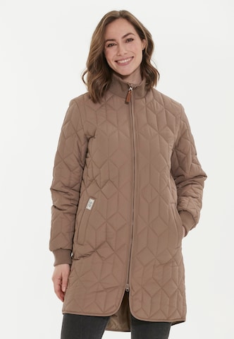 Weather Report Outdoor Coat 'Nokka' in Brown: front