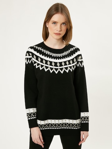 Influencer Sweater in Black: front