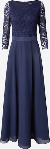 Robe de soirée SWING en bleu : devant