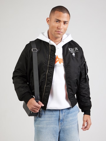 ALPHA INDUSTRIES - Chaqueta de entretiempo 'Berlin Candy' en negro: frente
