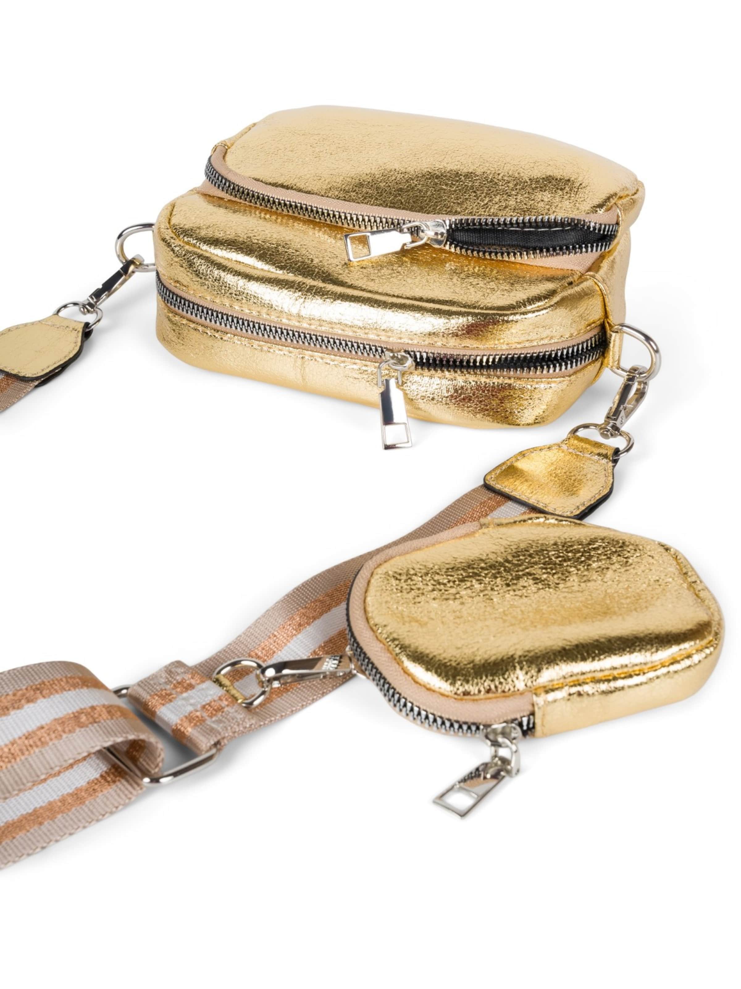 styleBREAKER Umhängetasche 'Rechteckige Umhängetasche Set 2-Teilig'‌‌‌‌‌ in Gold