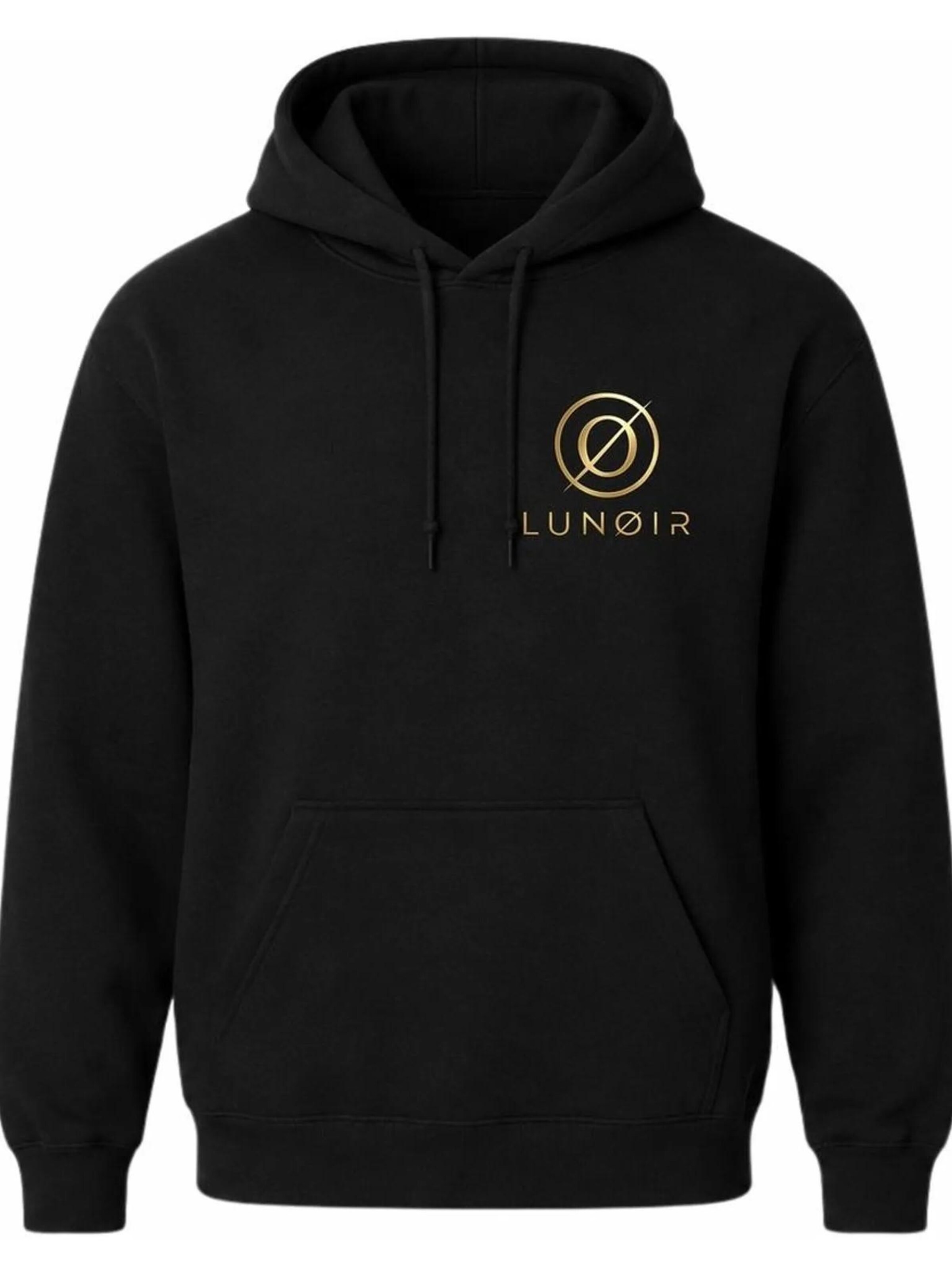 LUNØIR Studio Tréning póló 'Two Sides Forever' - fekete