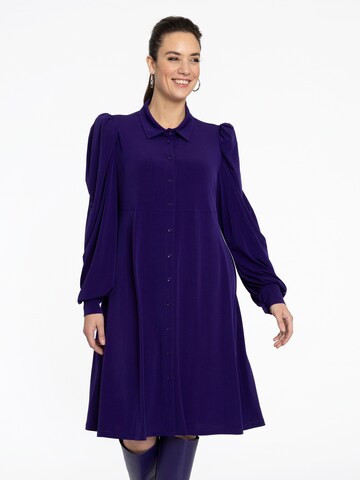 YOEK Shirt dress in Purple: front