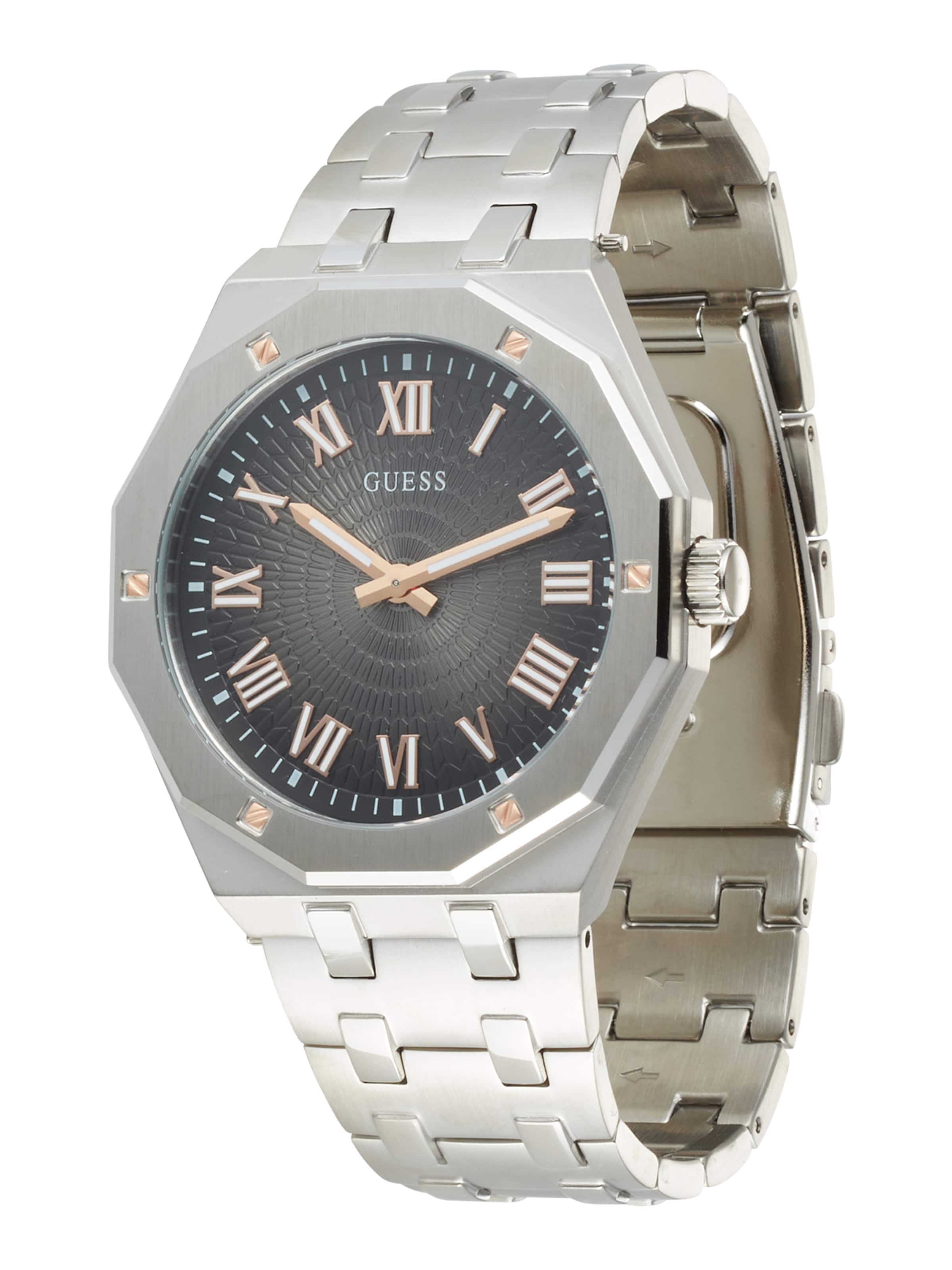 GUESS Uhr 'Asset' in Silber: Vorderseite