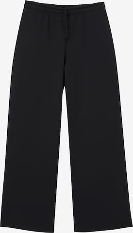 Pull&Bear Zvonové kalhoty Kalhoty – černá: přední strana