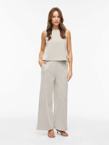 VILA Wide Leg Bukser i grå: forside