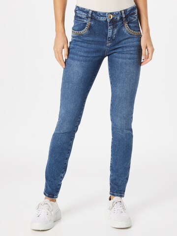 MOS MOSH Slimfit Jeans in Blauw: voorkant