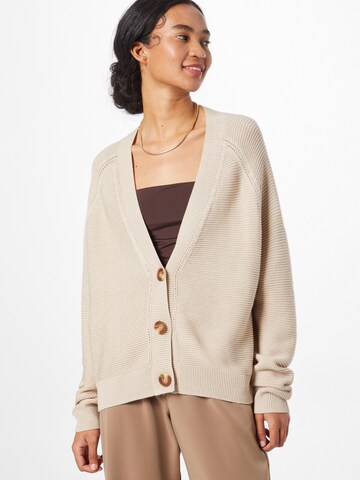 s.Oliver Knit Cardigan in Beige: front