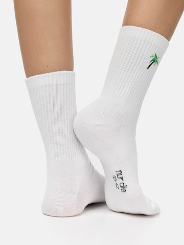 Nur Die Freizeitsocken ' Statement Socken mit Stickerei ' in Grün