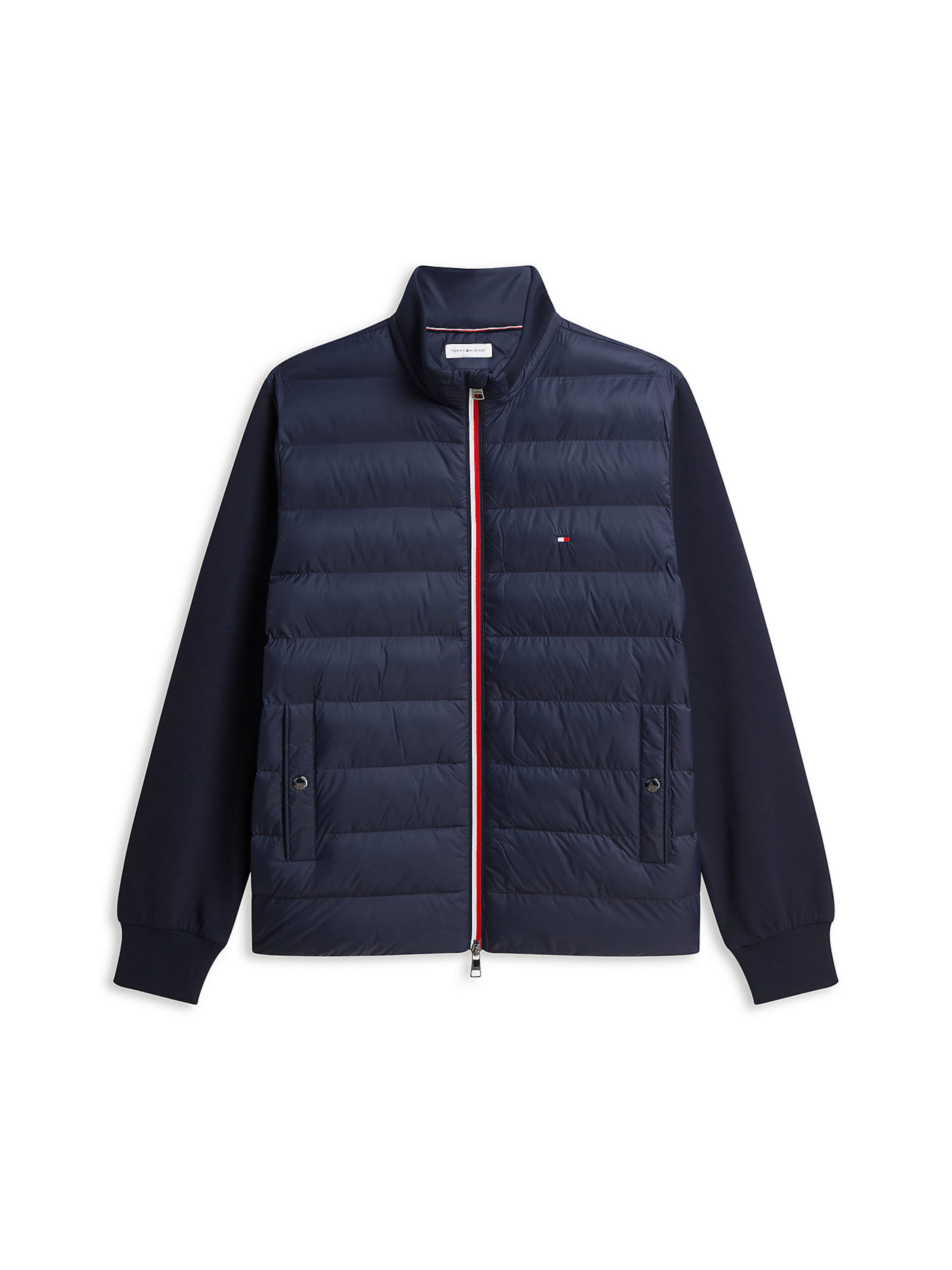 TOMMY HILFIGER Prehodna jakna 'Ess' | modra barva: sprednja stran