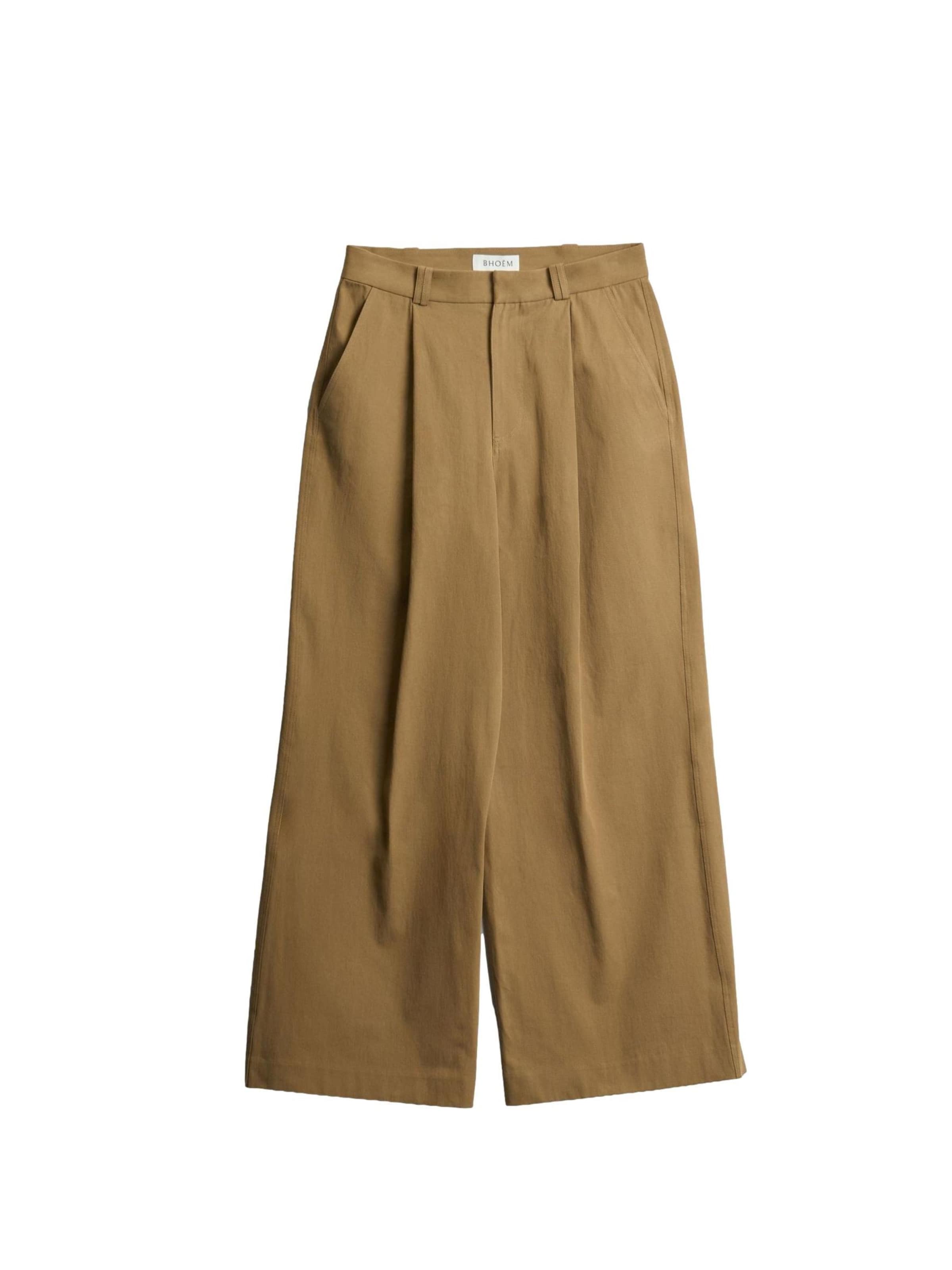 Bhoem Wide Leg Hose in Beige: Vorderseite