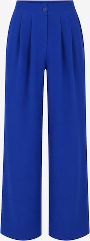 fashionshowcase - Pantalón plisado 'ALYA' en azul: frente