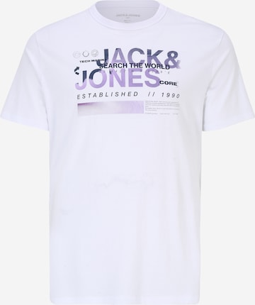 Jack & Jones Plus Shirt 'WATER' in White: front