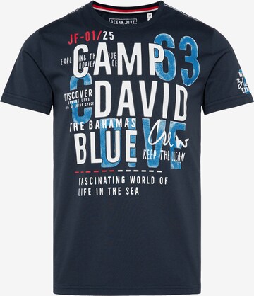 Maglietta di CAMP DAVID in blu: frontale