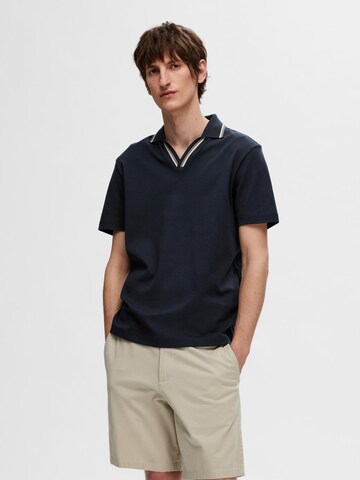 SELECTED HOMME Poloshirt 'SLHPEPIN' in Blau: predná strana