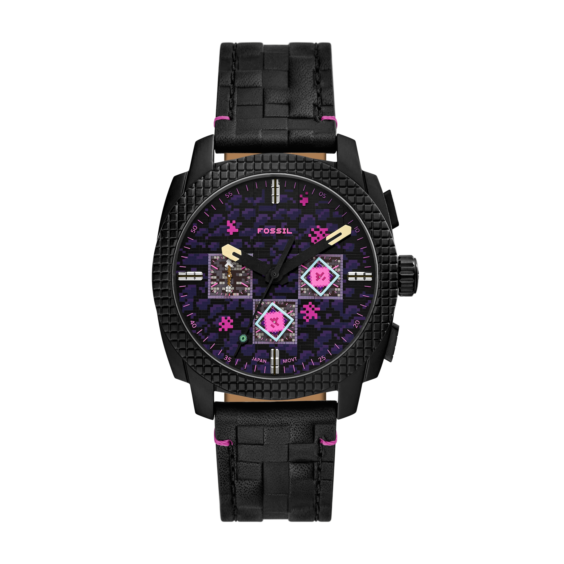 Orologio analogico 'MINECRAFT' di FOSSIL in nero: frontale