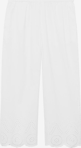 MANGO Loose fit Pants 'Lolo' in White: front