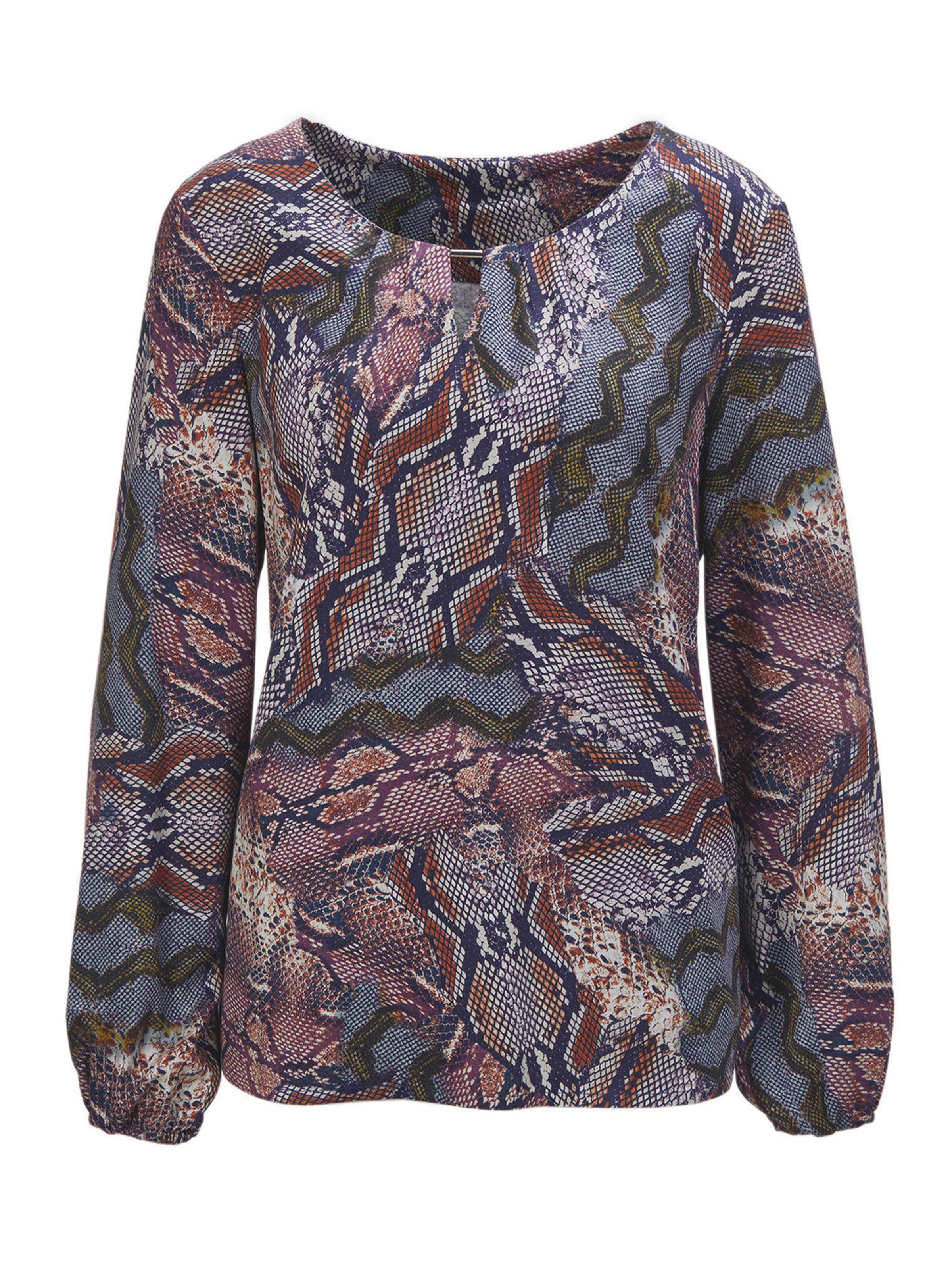 Goldner Bluse in Lila: Vorderseite