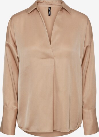 Camicia da donna 'Andrea' di PIECES in beige: frontale