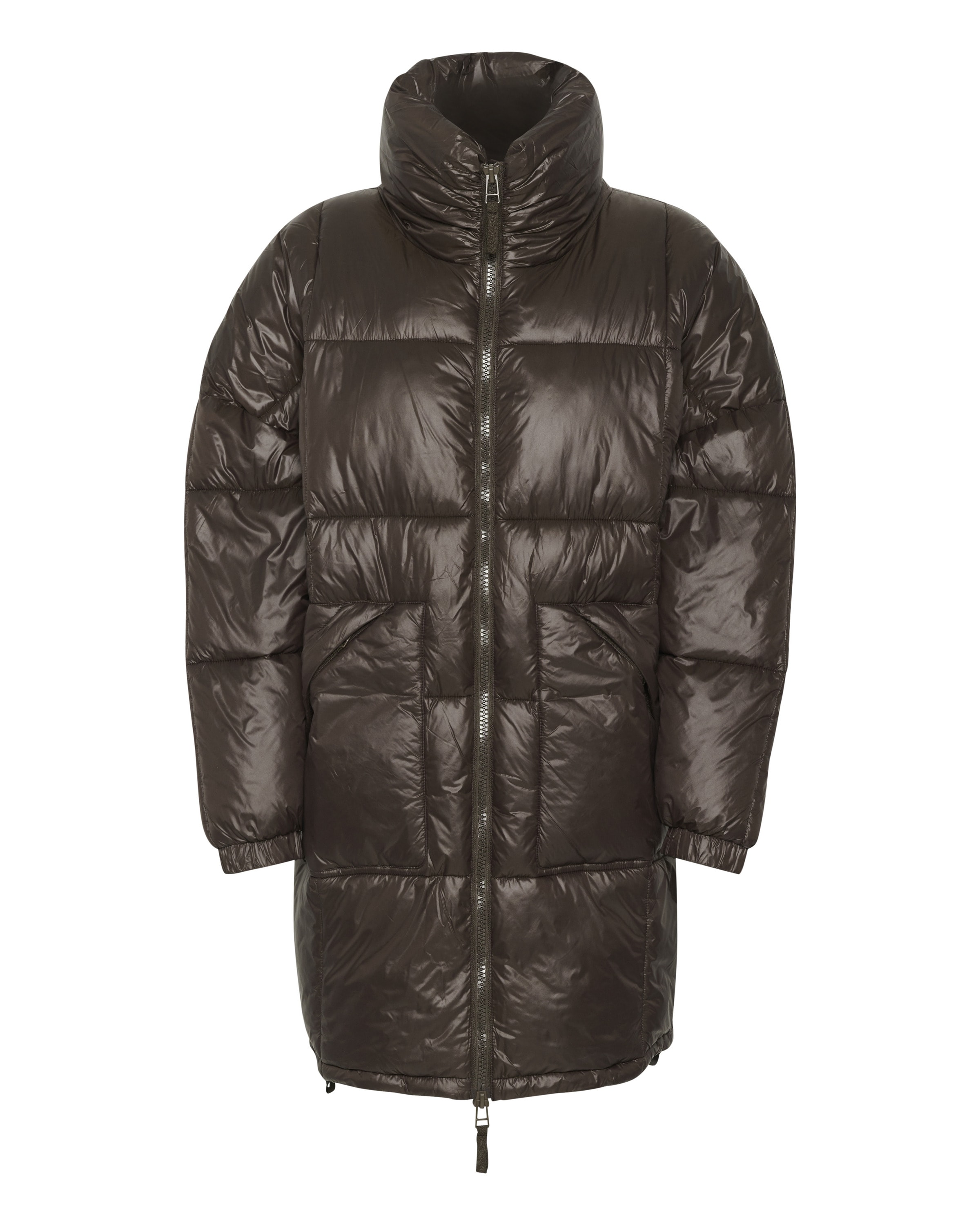 SAINT TROPEZ Zimní kabát 'Florine' – hnědá: přední strana