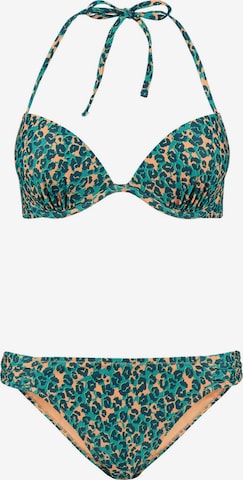 Shiwi - Push-up Bikini 'LUCA' en verde: frente