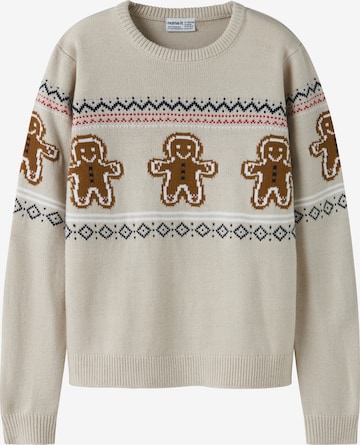 NAME IT Sweater 'NKNRISMAS' in Grey: front