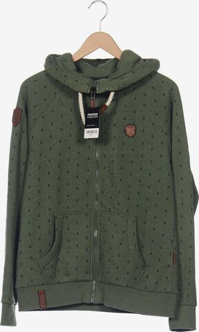 naketano Sweatshirt & Zip-Up Hoodie in XL in Green: front