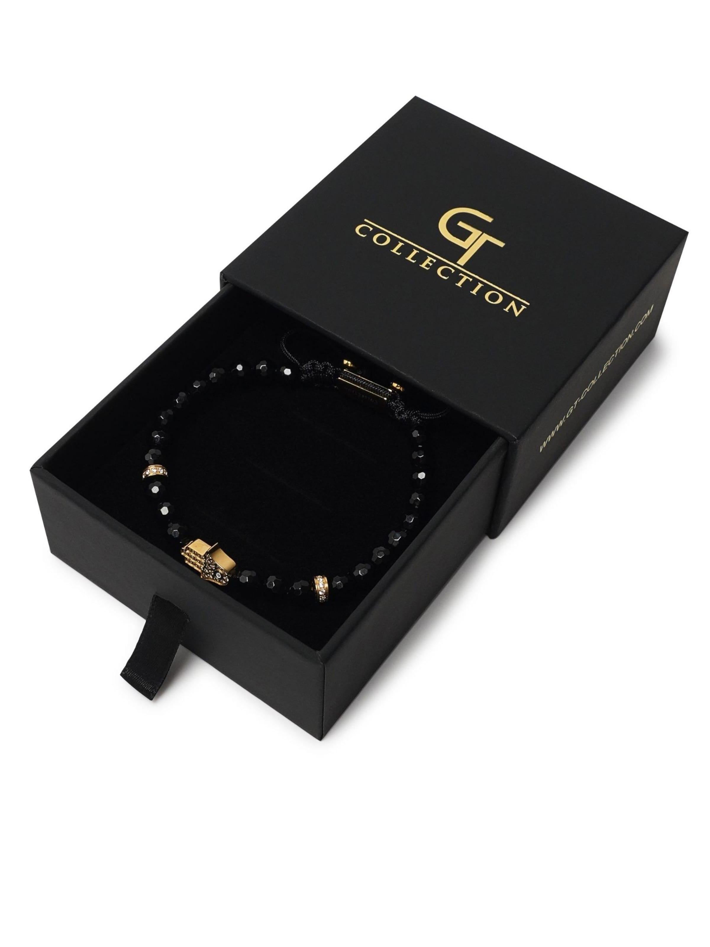 GT Collection Armbånd 'Hamsa Hand' i sort
