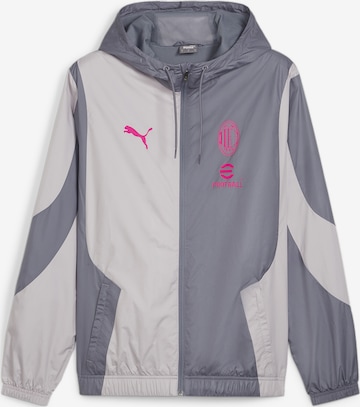 PUMA Trainingsjacke 'AC Milan Pre-Match' in Grau: predná strana