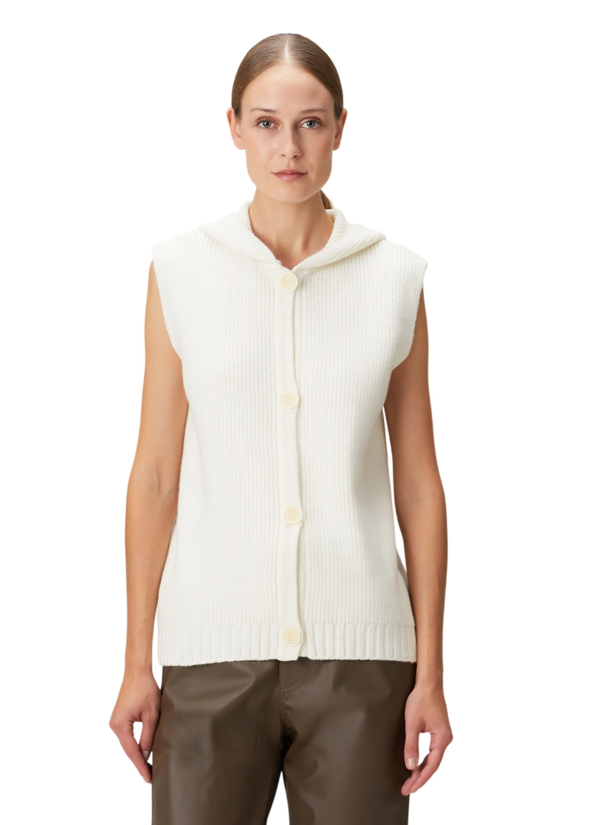 Gilet BASSIGUE en blanc : devant