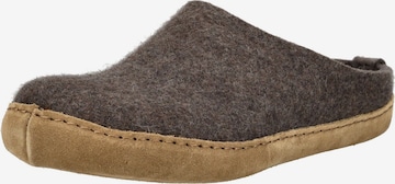 Pantoufle HAFLINGER en marron : devant
