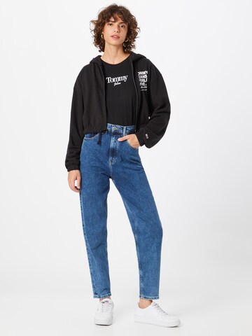 Tommy Jeans - Casaco em moletão em preto