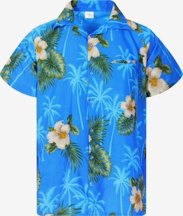 King Kameha T-shirt 'Small Flower' i blå: framsida