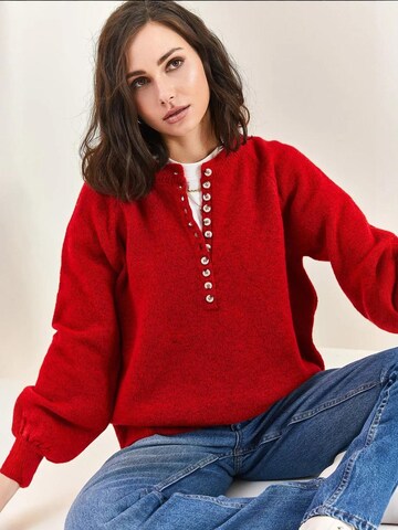 Bianco Lucci Pullover 'Pullover'‌‌‌‌‌‌ in Rot