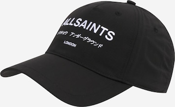 AllSaints Cap 'UNDERGROUND' in Black: front