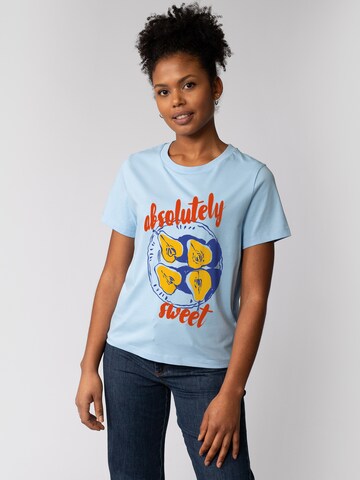T-shirt 'Pears absolutely sweet' Watapparel en bleu : devant