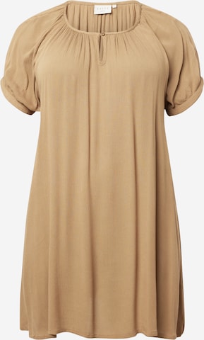 KAFFE CURVE Tuniek 'Ami' in Beige: voorkant