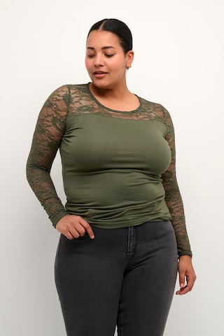 KAFFE CURVE Shirt 'laura' in Green: front