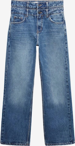 Wide leg Jeans 'Doro' de la MANGO pe albastru: față