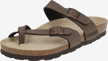 ROHDE T-Bar Sandals in Brown: front