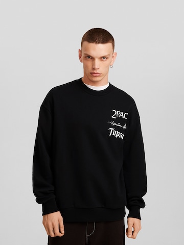 Bershka Sweatshirt i svart: framsida