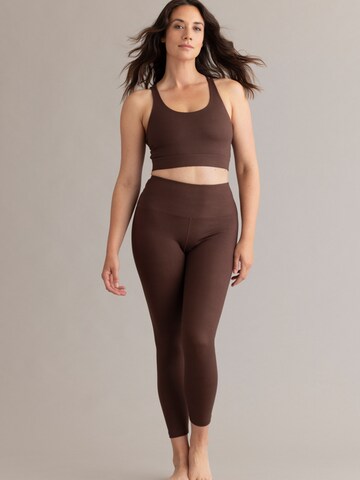 Hey Honey - Bustier Sujetador deportivo 'Criss Cross' en marrón