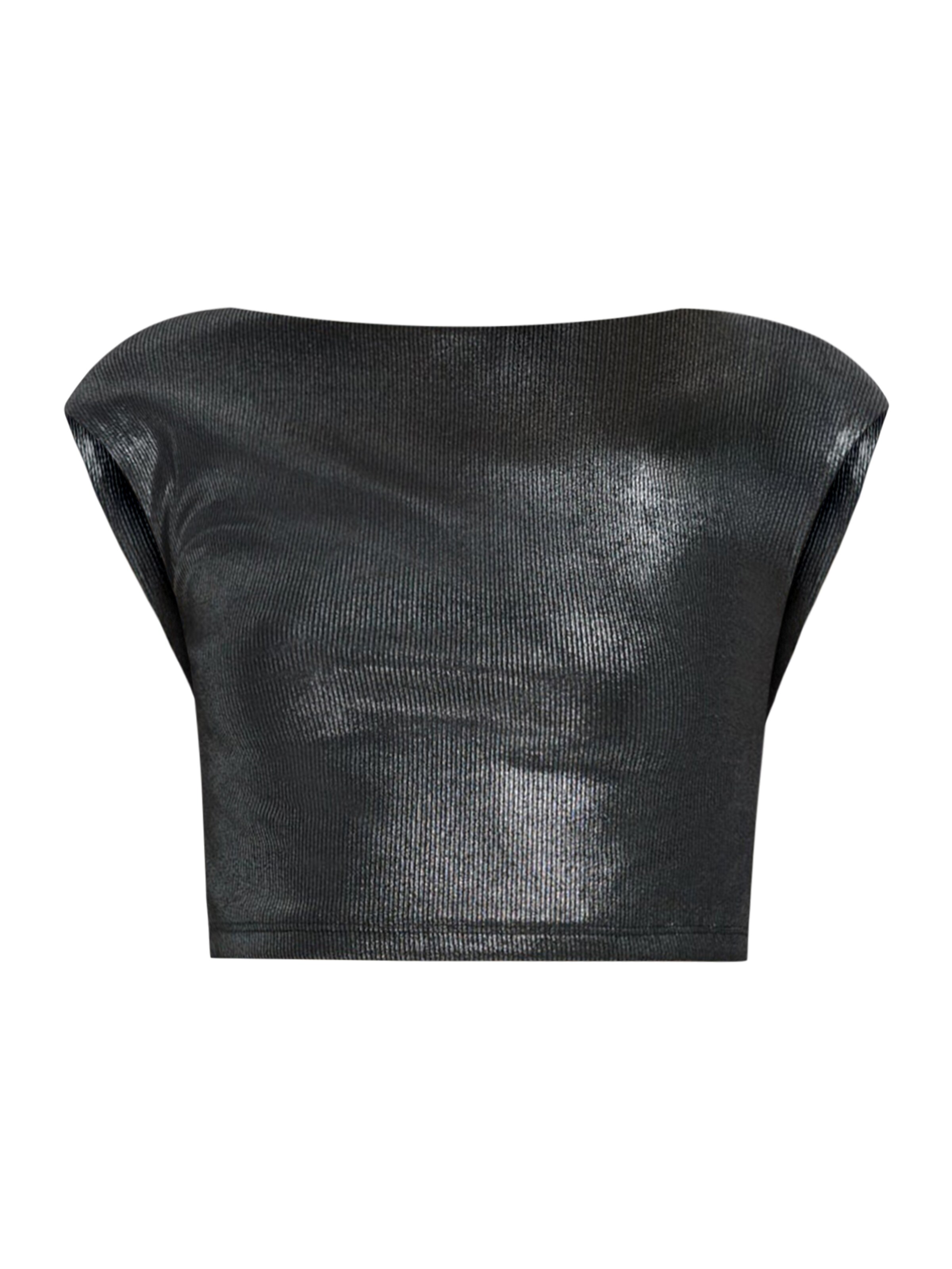 No Matter What Top in Schwarz: Vorderseite