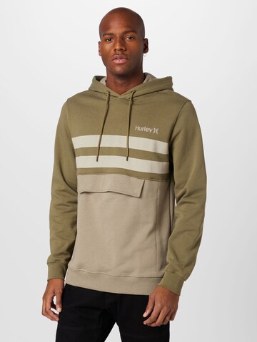 Hurley Athletic Sweatshirt 'OCEANCARE' in Green: front