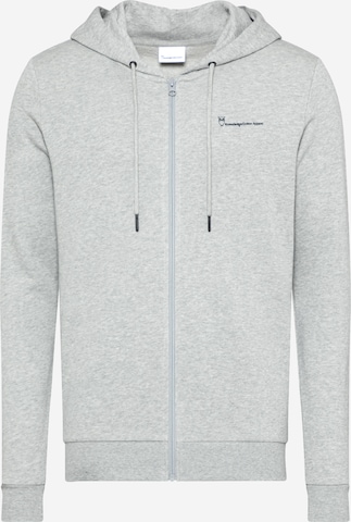 Veste de survêtement 'CEDAR' KnowledgeCotton Apparel en gris : devant