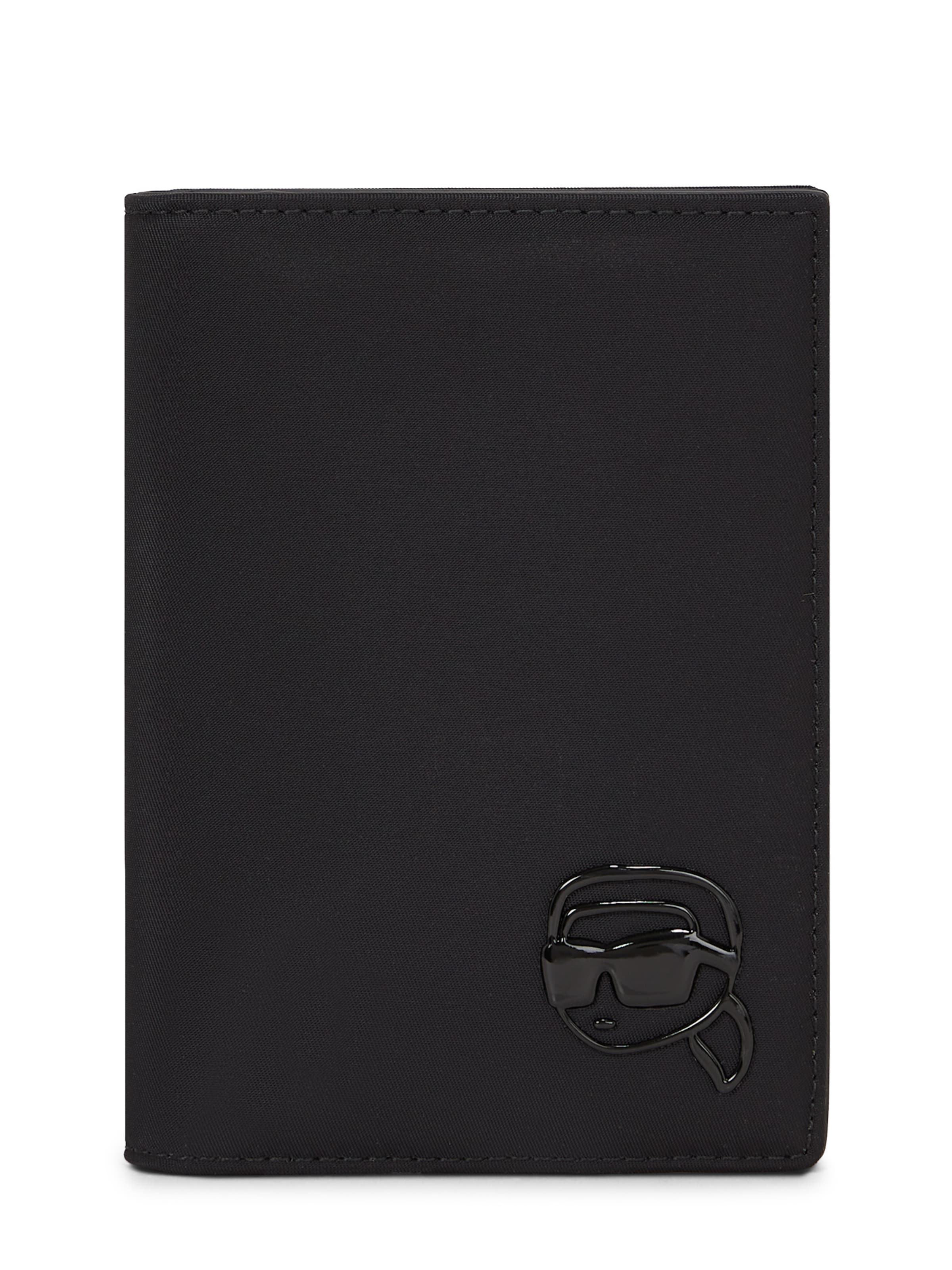 Karl Lagerfeld Wallet 'Ikon' in Black: front